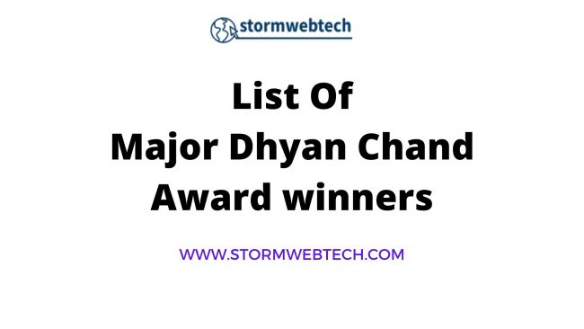 major dhyan chand award for Lifetime Achievement winner list, list of Major dhyan chand award for Lifetime Achievement In Sports winners