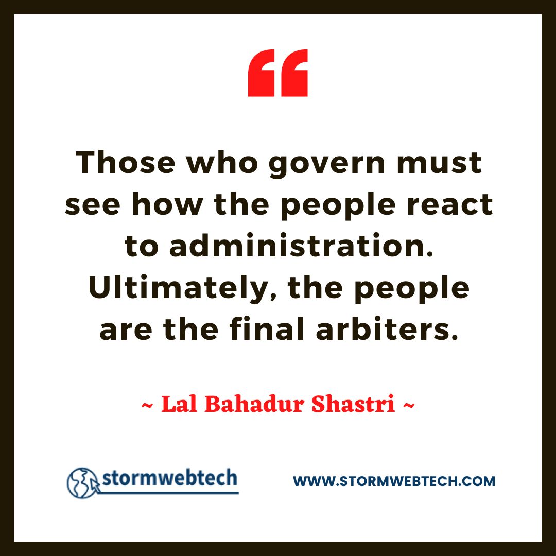 Famous Quotes Of Lal Bahadur Shastri