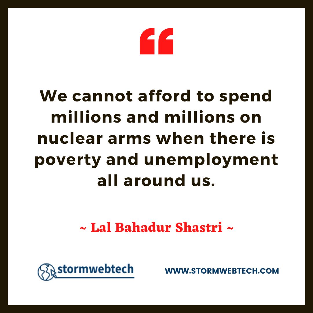 Lal Bahadur Shastri Quotes in english