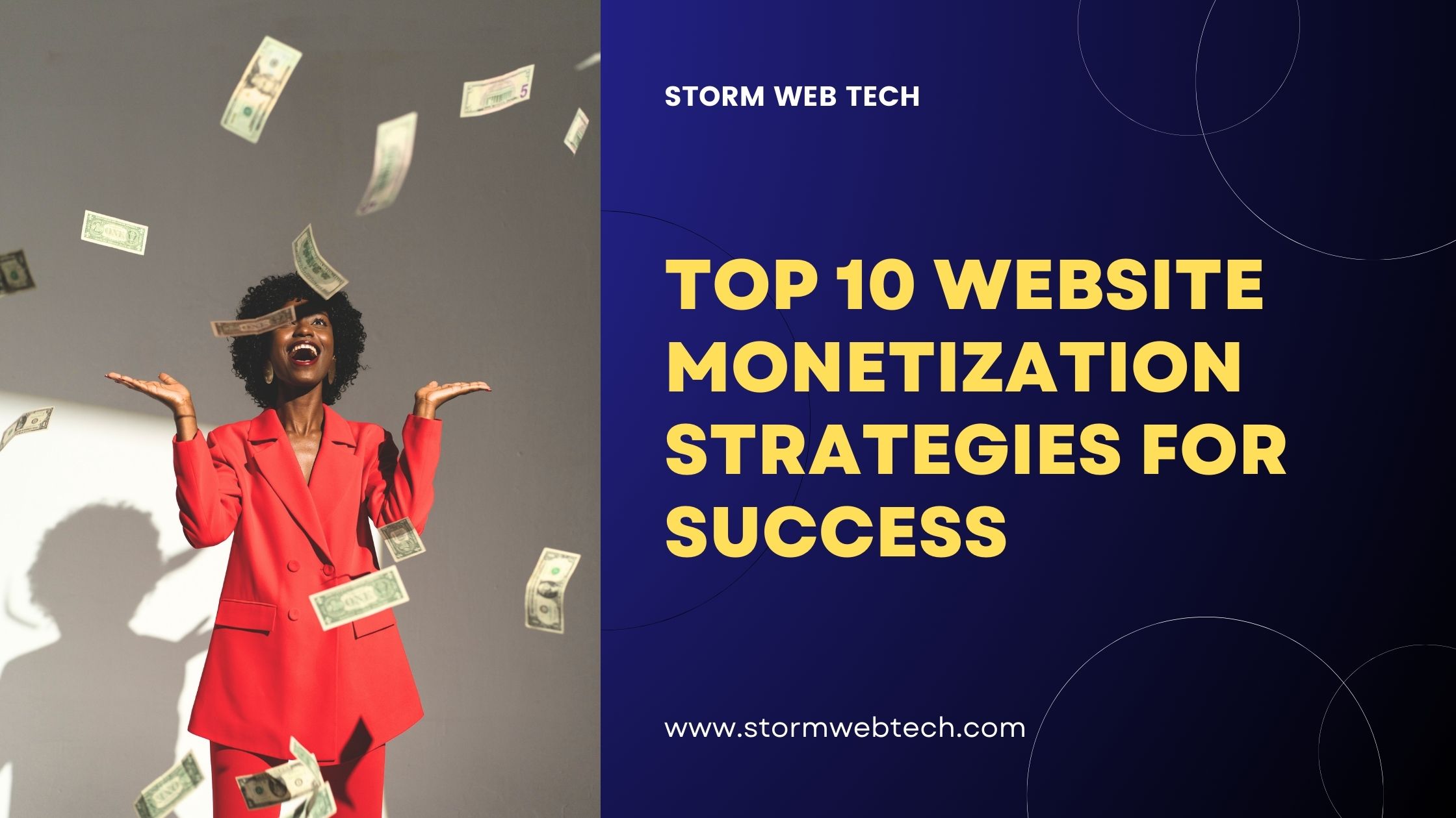 creating website is not enough you need to find ways to monetize your site to generate revenue. top 10 website monetization strategies for success
